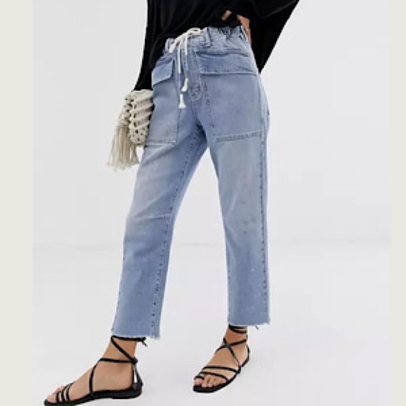 Free People Denim - “NEW” Free People Distressed City Slouch Tapered Jean